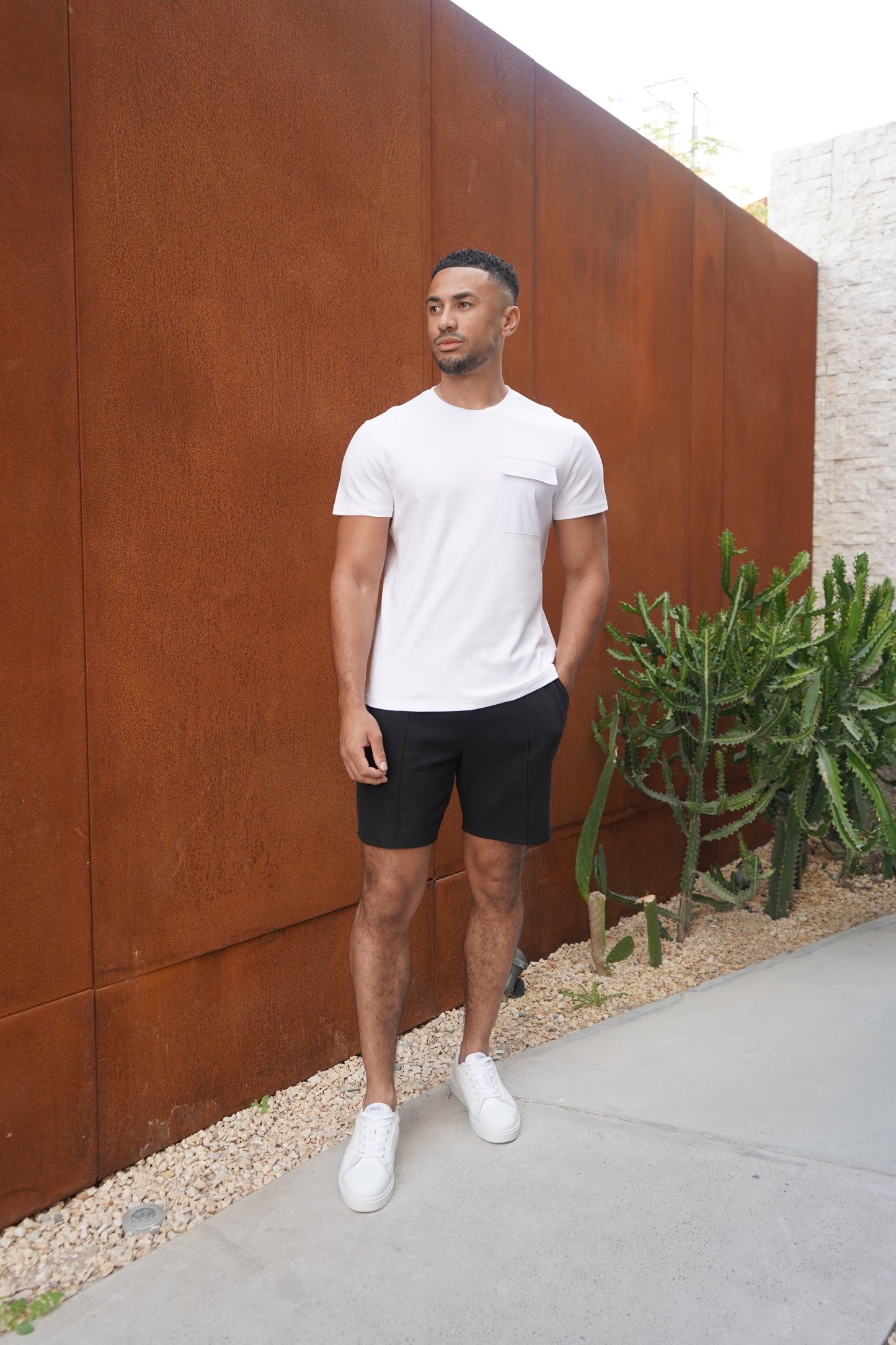 Capo Cargo Pocket T-Shirt - White