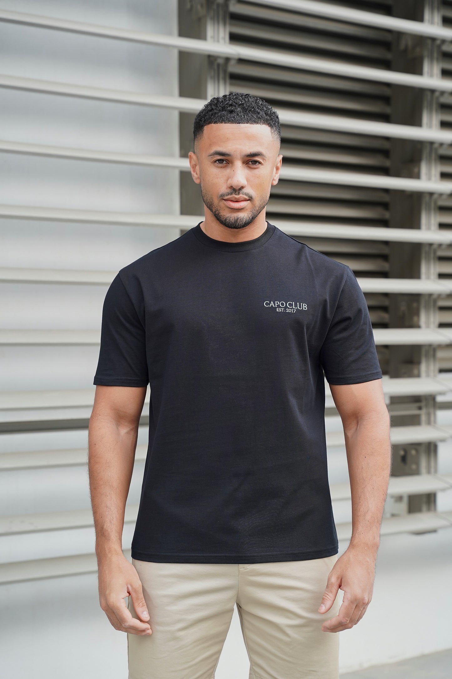 Capo Boat Scene Printed T-Shirt - Black