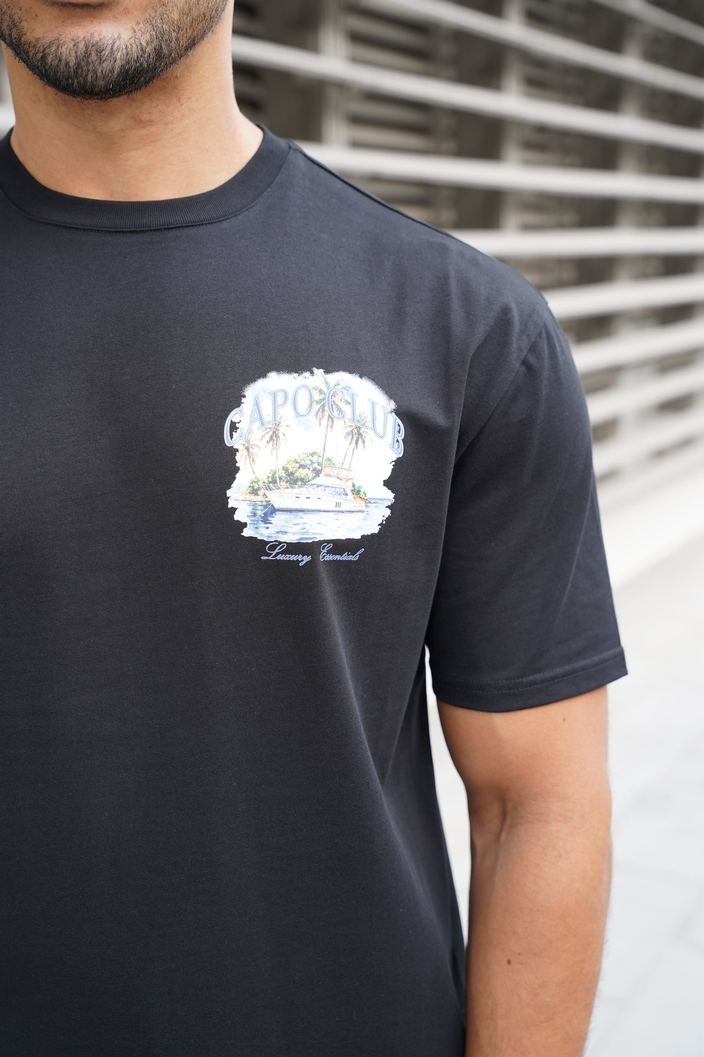 Capo Yacht Club Printed T-Shirt - Black