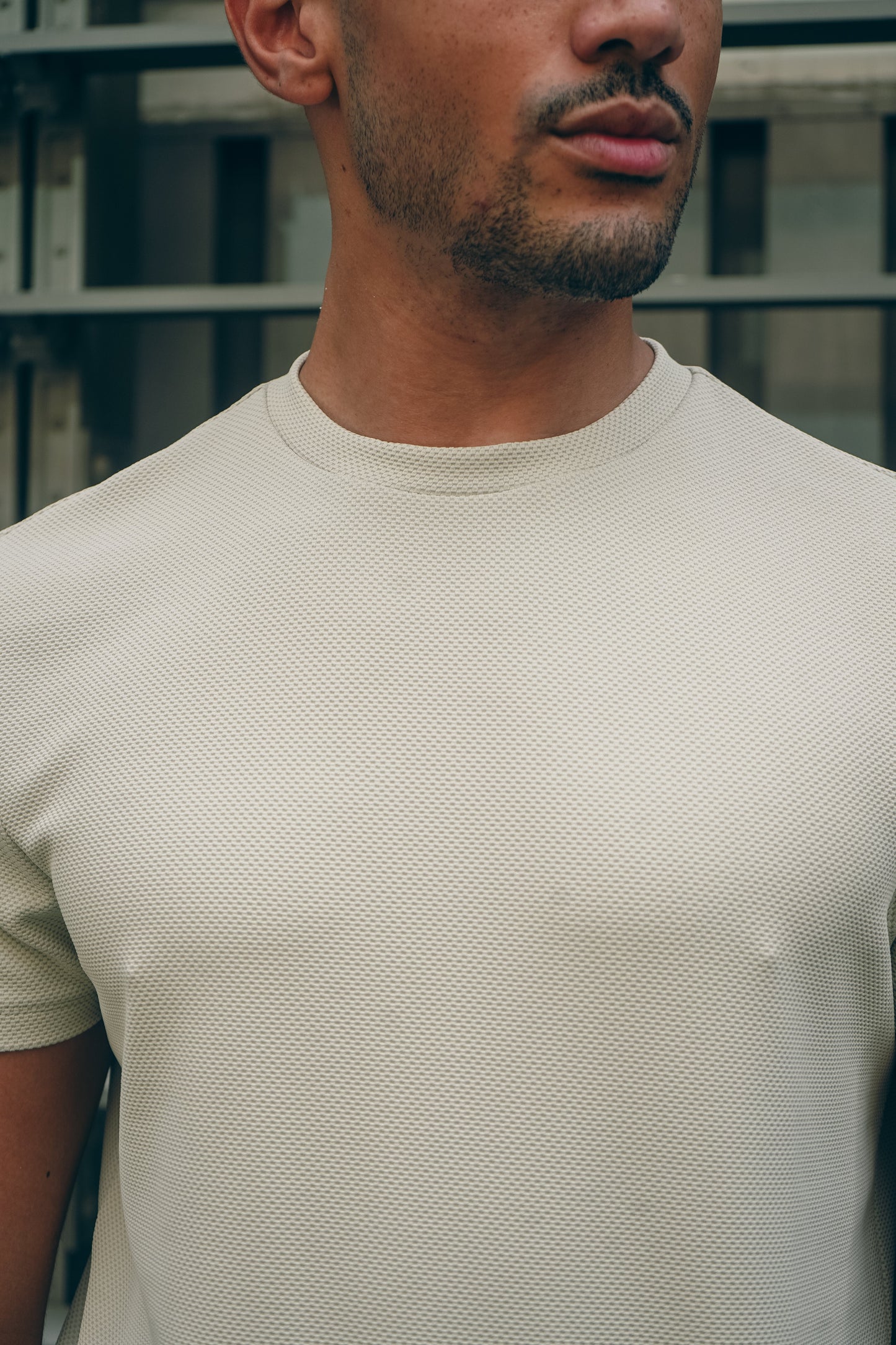 Capo Textured T-Shirt - Light Beige