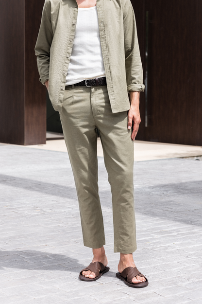Capo LINEN LS Shirt - Olive