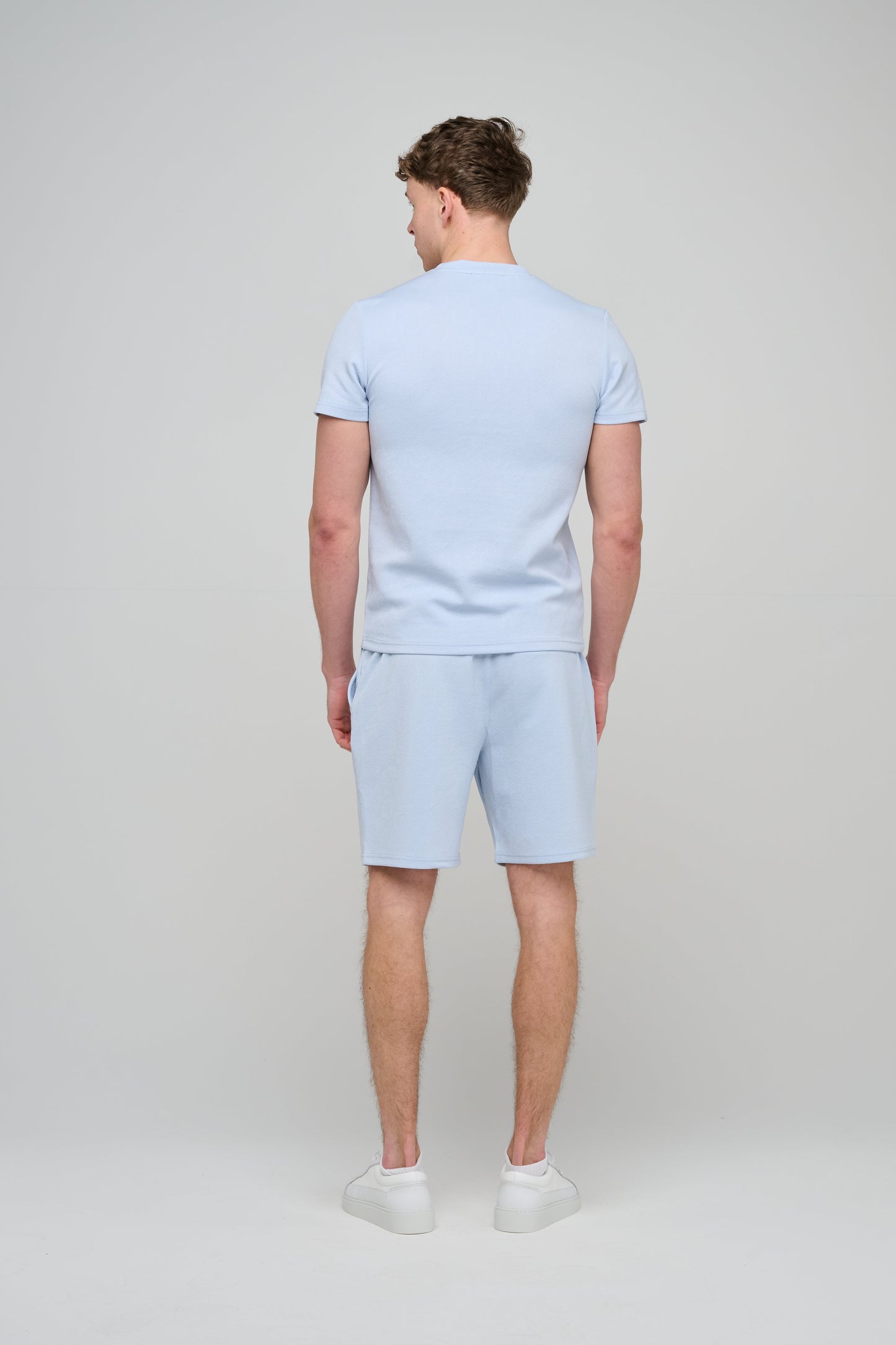 Capo Aztec Revere T-Shirt - Light Blue