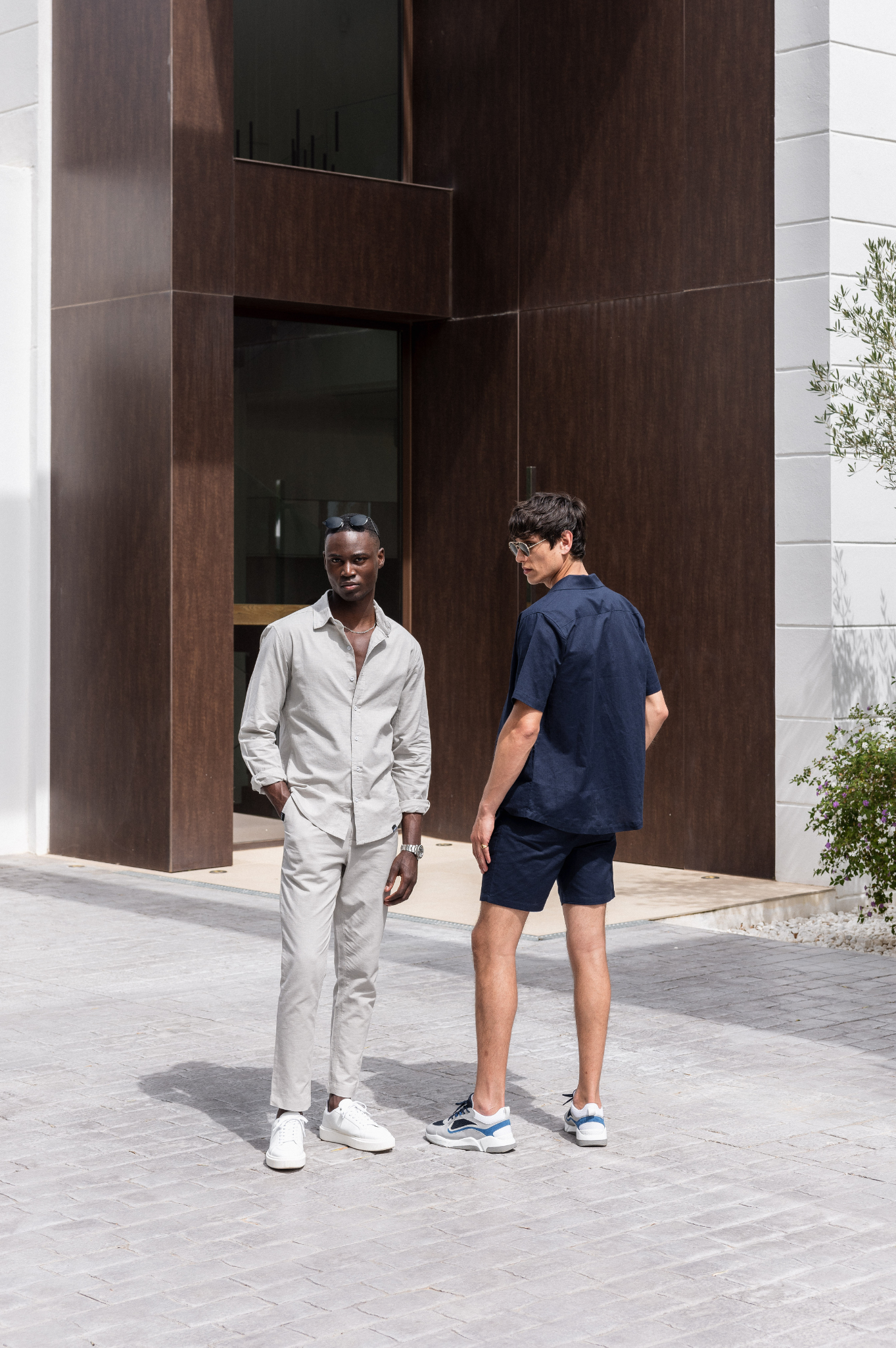 Capo LINEN SS Revere Shirt - Navy