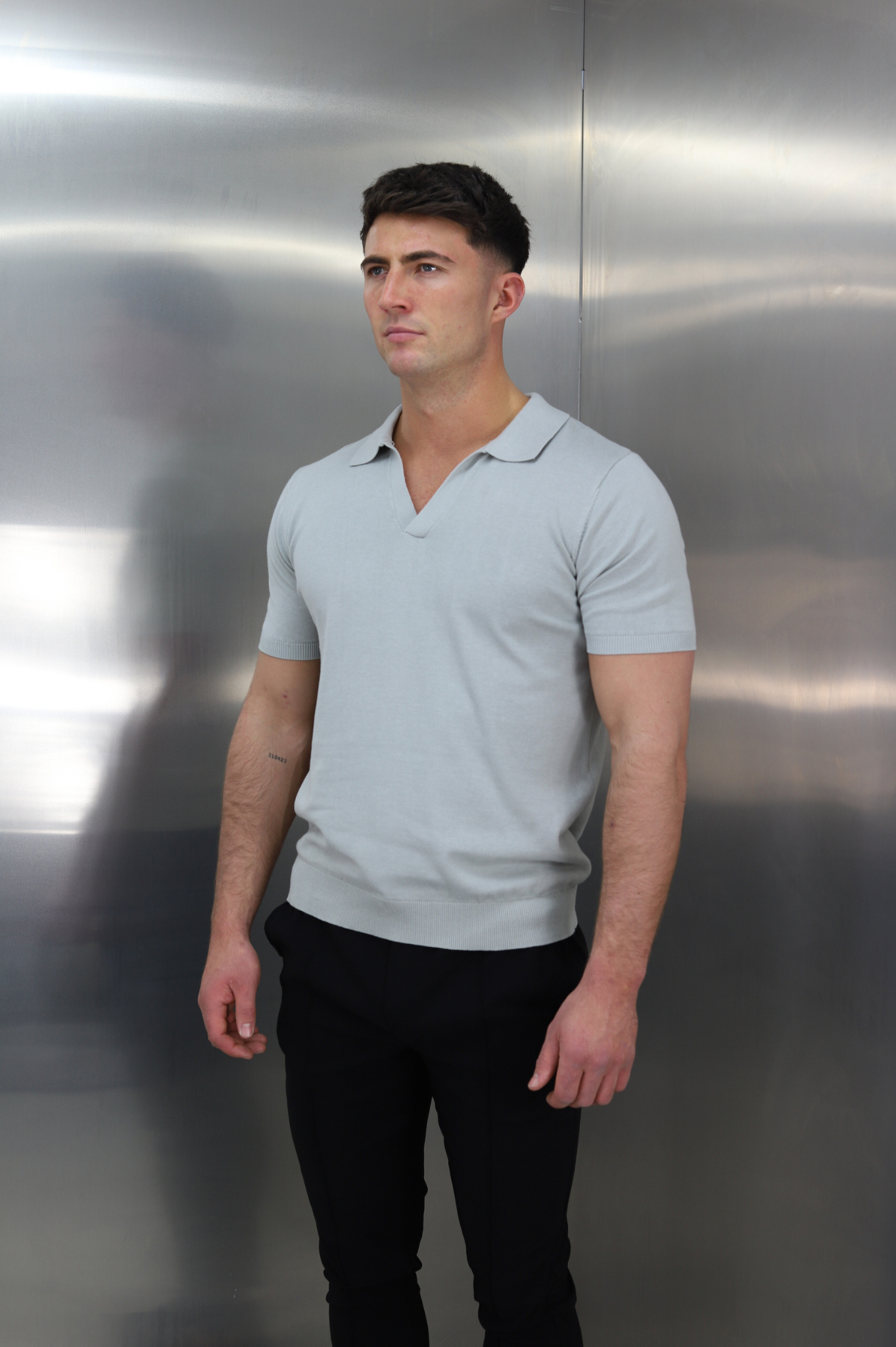 Capo Egyptian Cotton Cuban Collar Polo Shirt - Stone