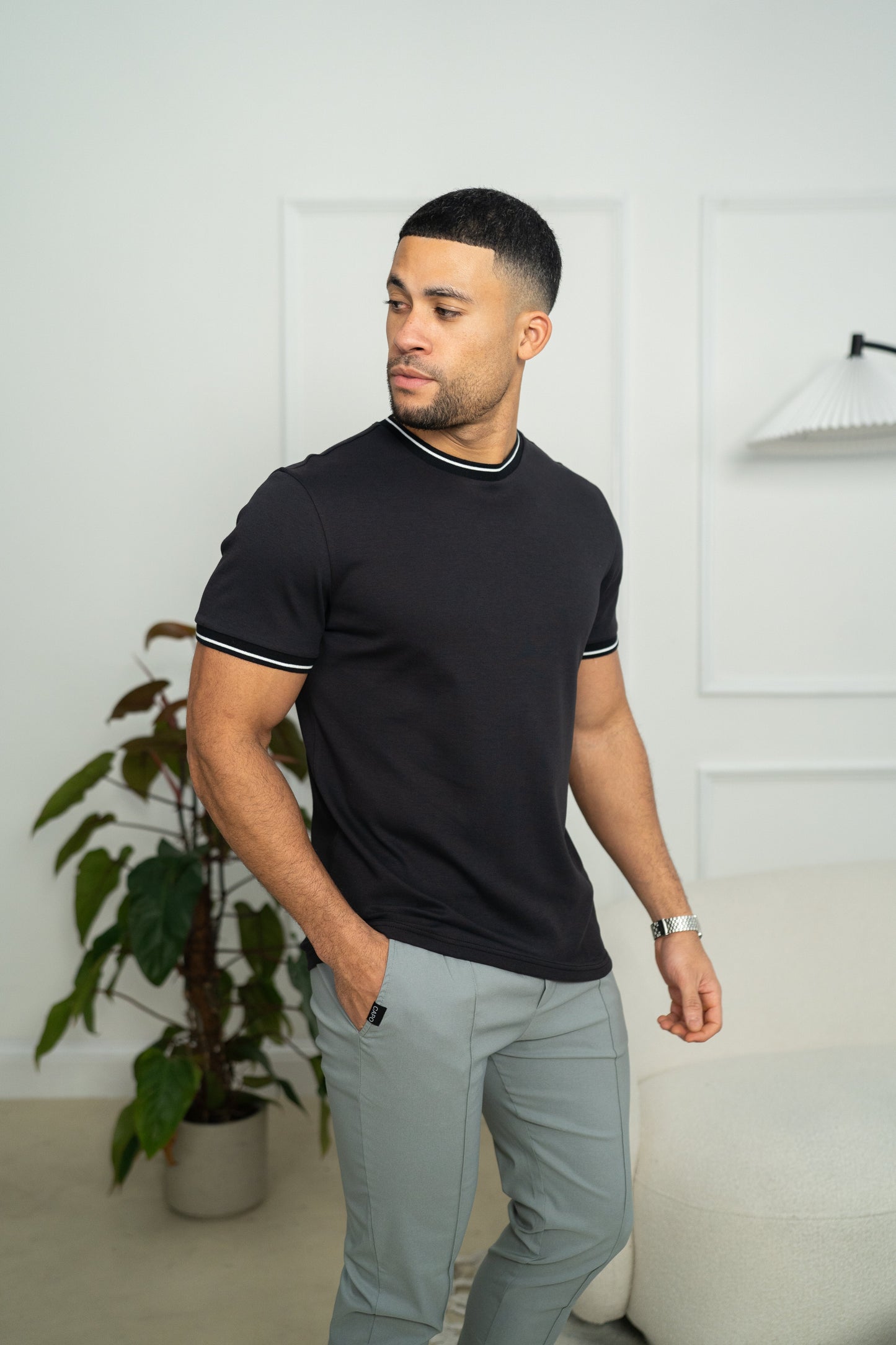Capo Tipping T-Shirt - Black