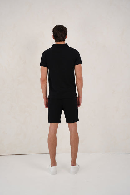 Capo Jersey Slub Shorts - Black