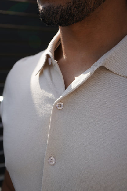Capo Soft Button Through Shirt - Stone