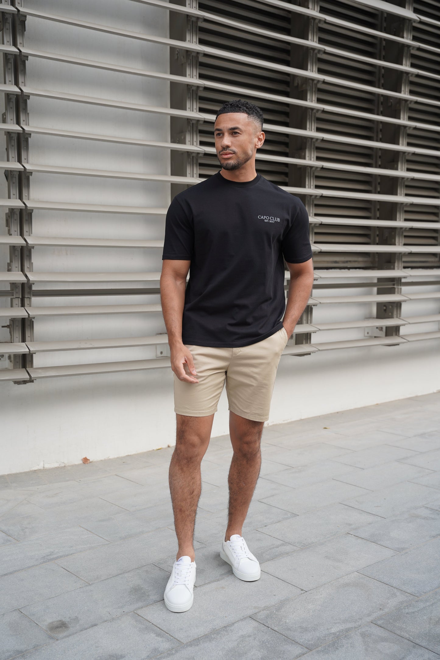 Capo Boat Scene Printed T-Shirt - Black