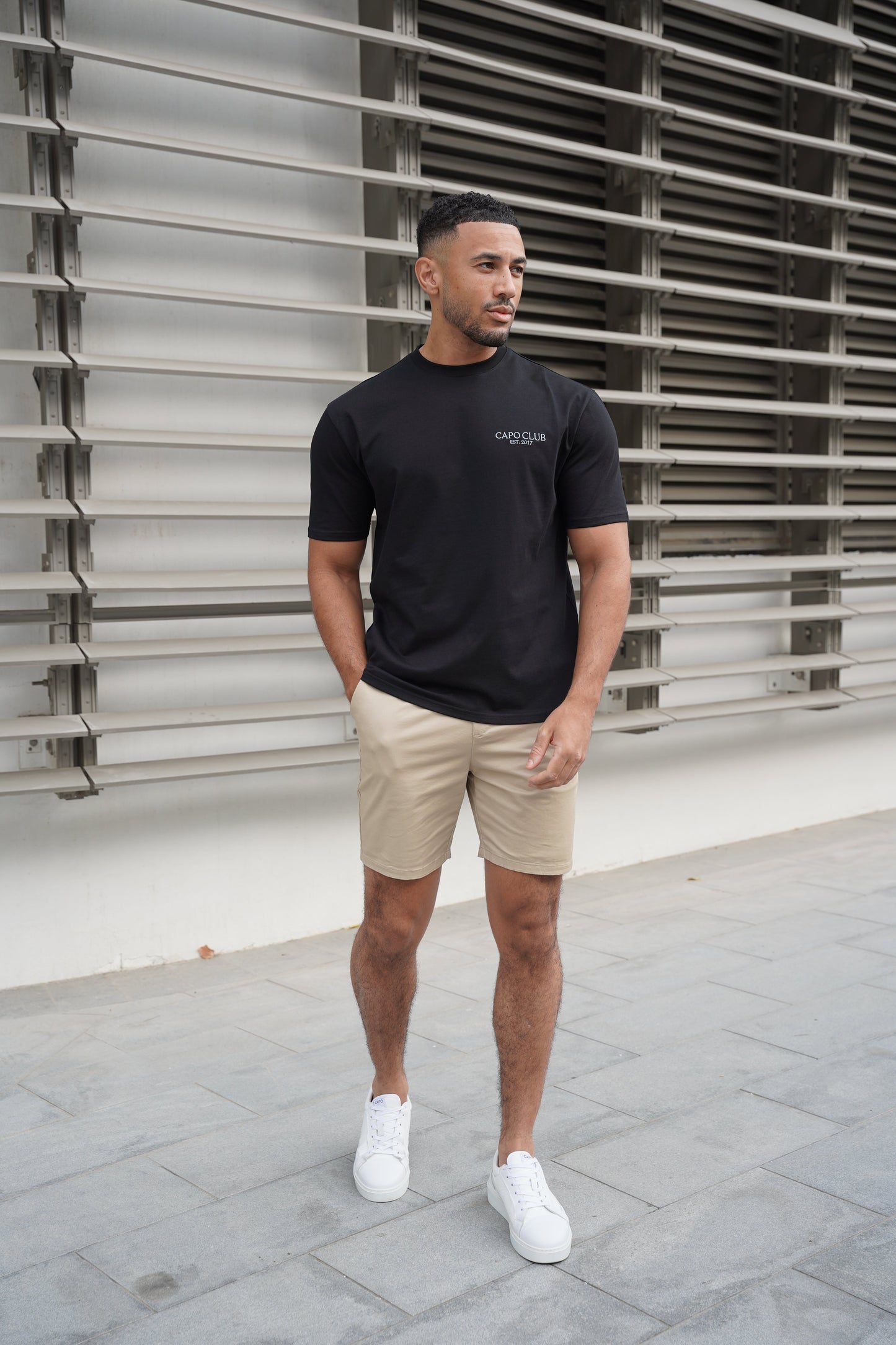 Capo Boat Scene Printed T-Shirt - Black