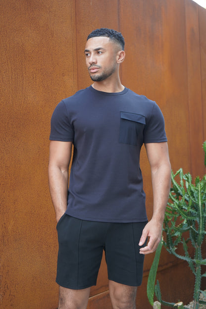 Capo Cargo Pocket T-Shirt - Black