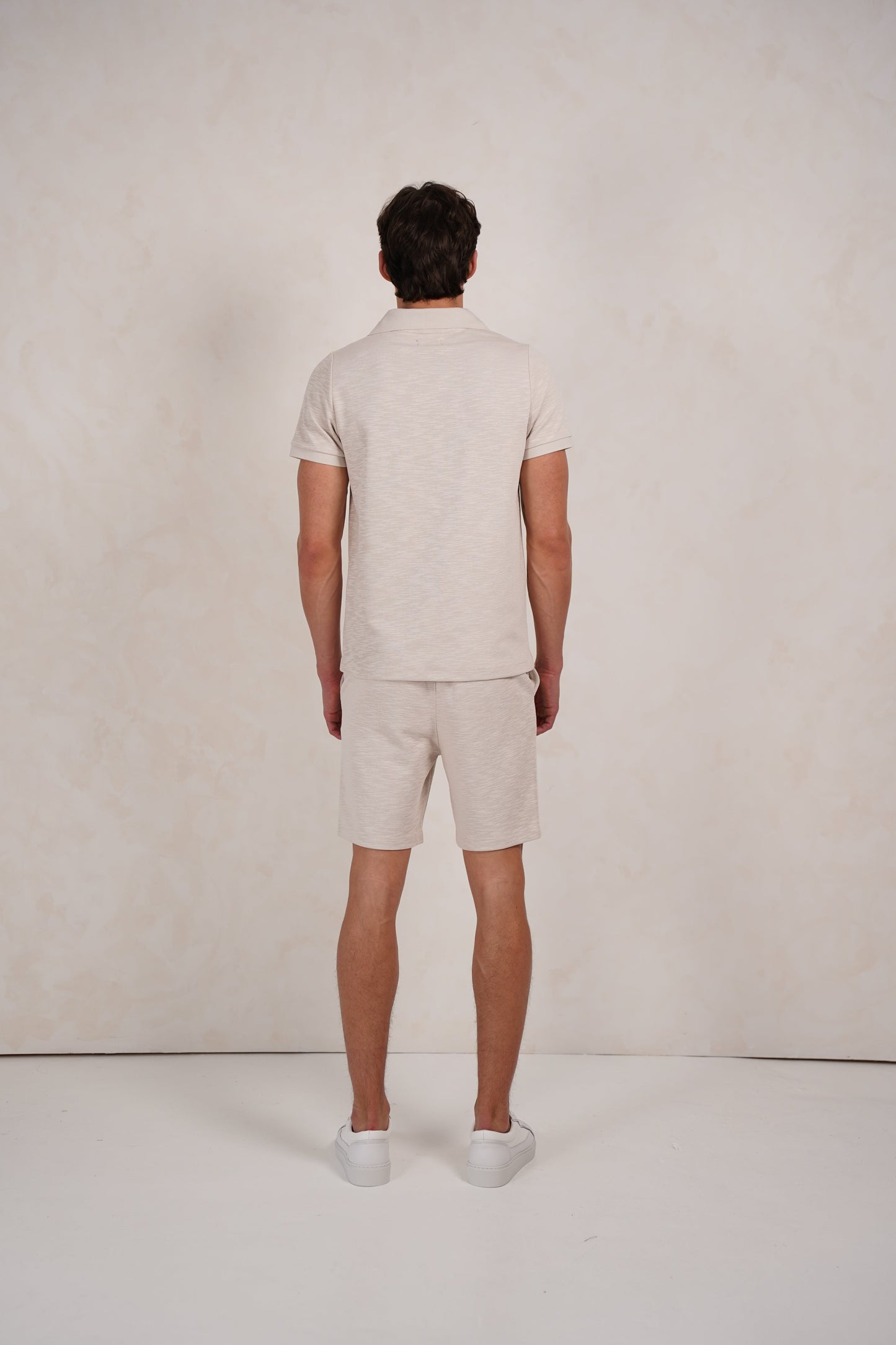 Capo Jersey Slub Shorts - Stone Grey