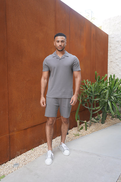 Capo Pleated Shorts - Charcoal