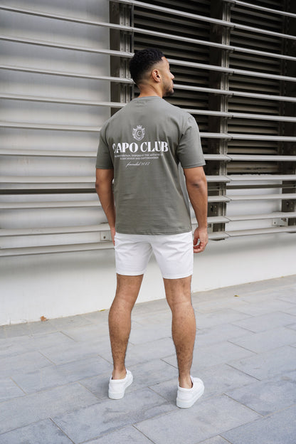 Capo Club Craftsman Crest T-Shirt - Olive/White