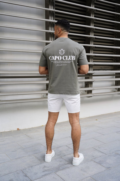 Capo Club Craftsman Crest T-Shirt - Olive/White