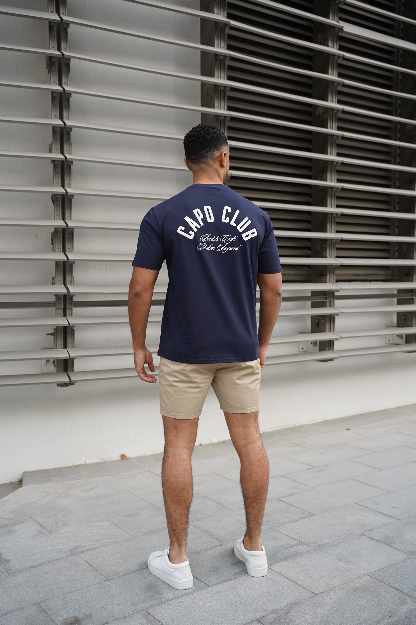 Capo Club Script T-Shirt - Navy/White