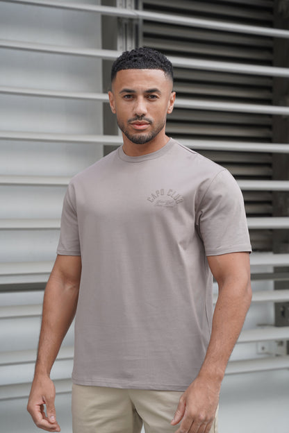 Capo Club Script T-Shirt - Tonal Mushroom