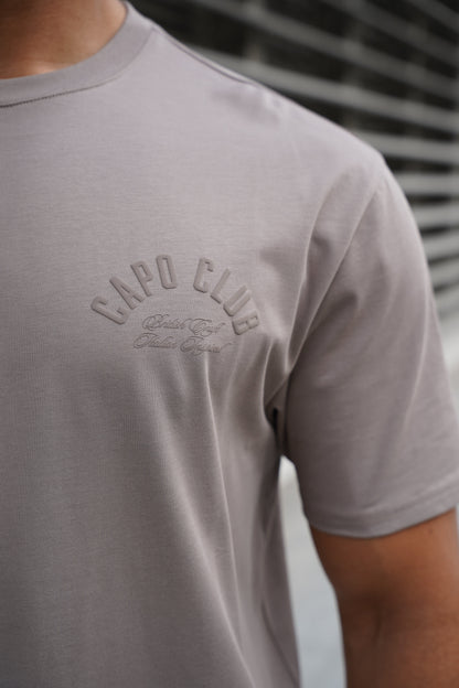 Capo Club Script T-Shirt - Tonal Mushroom