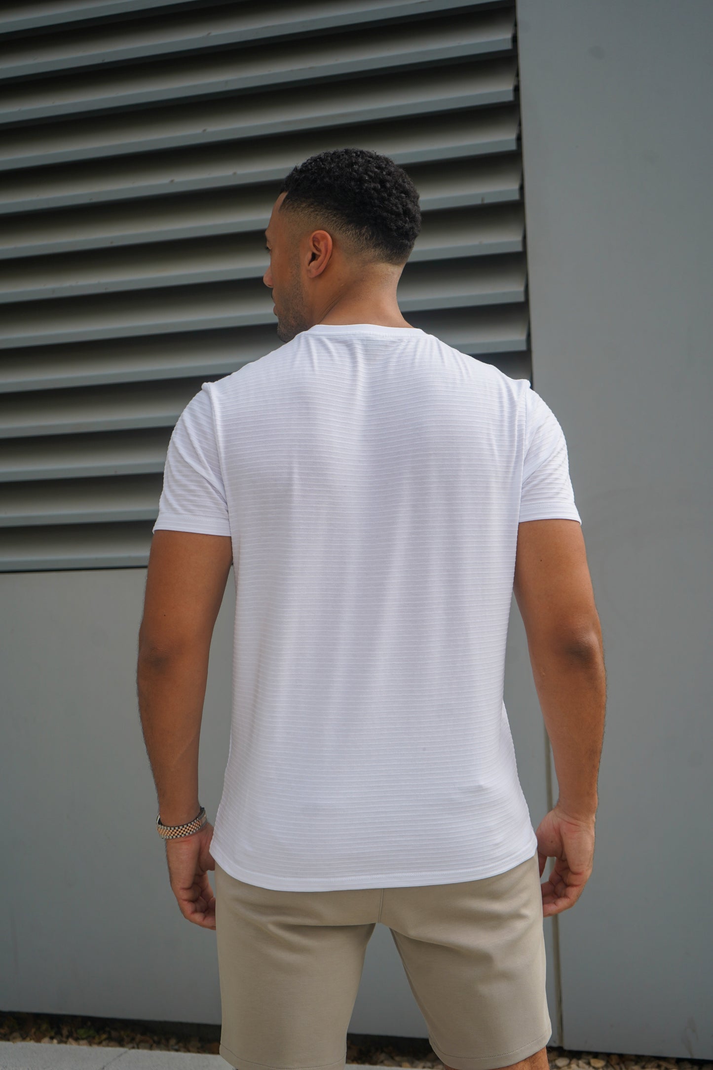 Capo Mercerised Ribbed T-Shirt - White