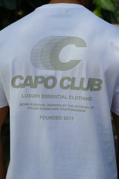 Capo Club Speed T-Shirt - White/Mushroom