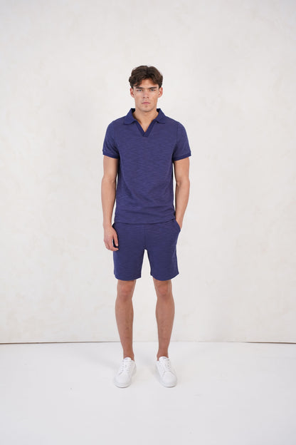 Capo Jersey Slub Shorts - Navy