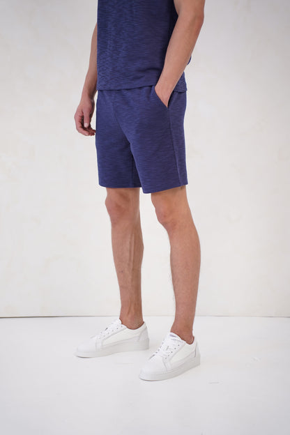 Capo Jersey Slub Shorts - Navy