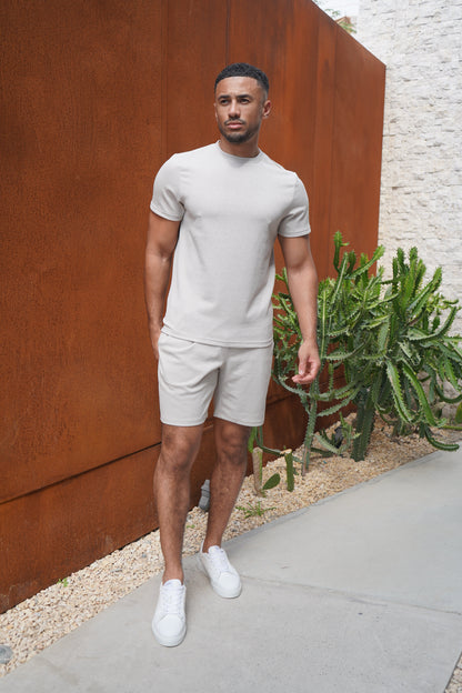 Capo Aztec Revere T-Shirt - Stone