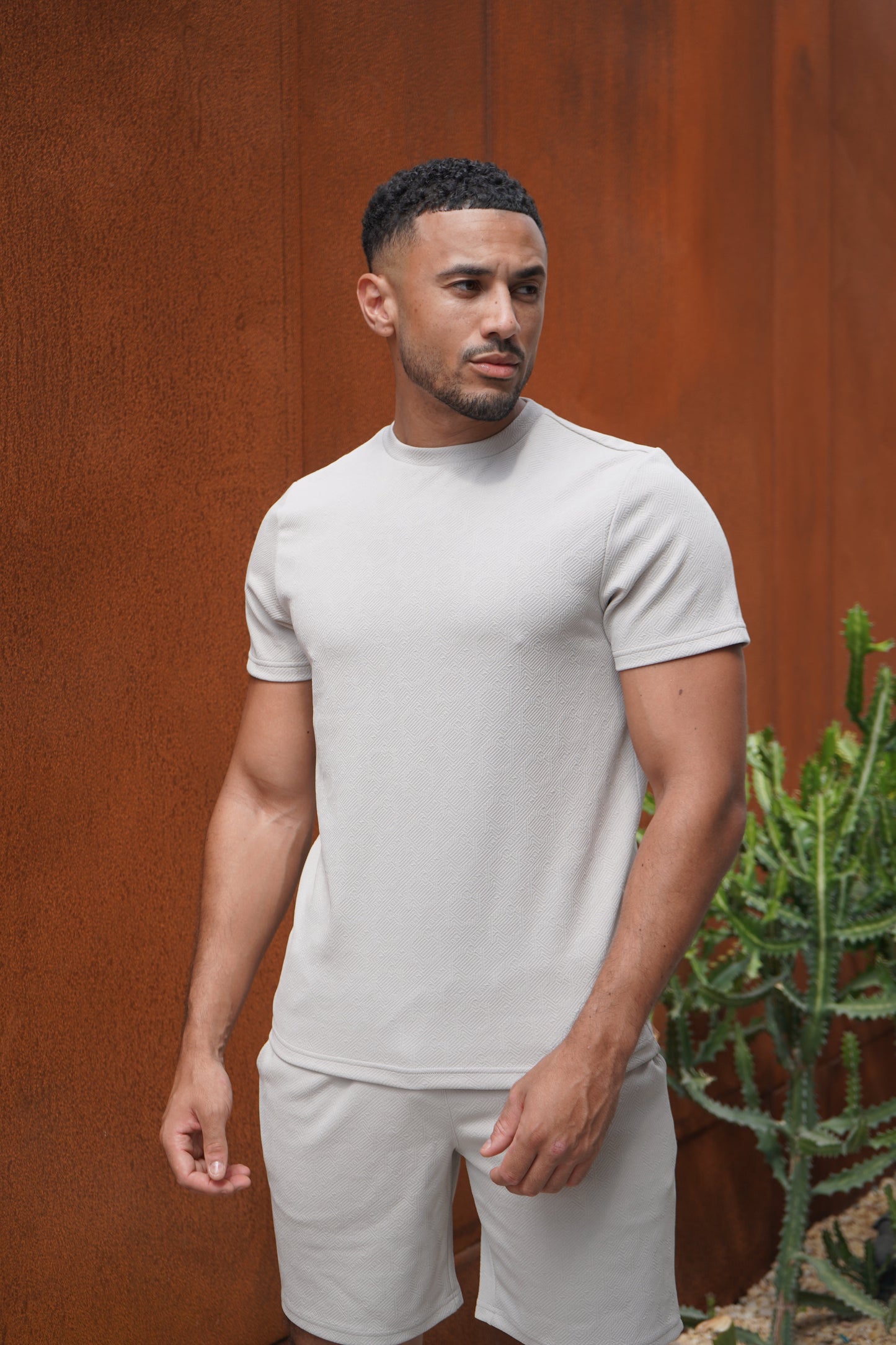 Capo Aztec Revere T-Shirt - Stone
