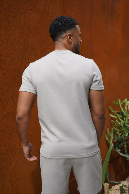Capo Aztec Revere T-Shirt - Stone