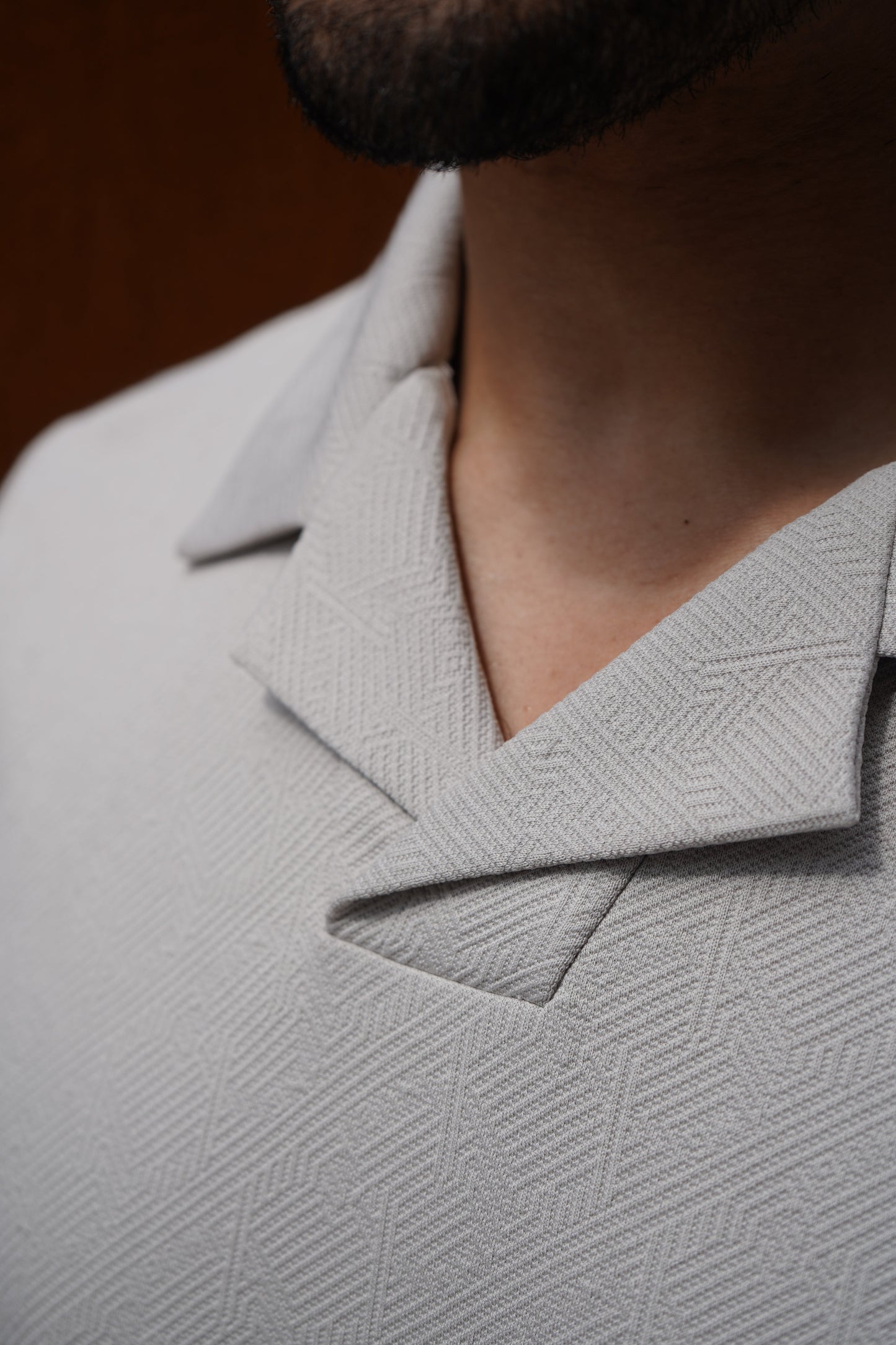Capo Aztec Revere Polo Shirt - Stone