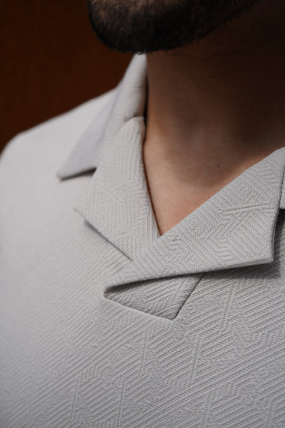 Capo Aztec Revere Polo Shirt - Stone