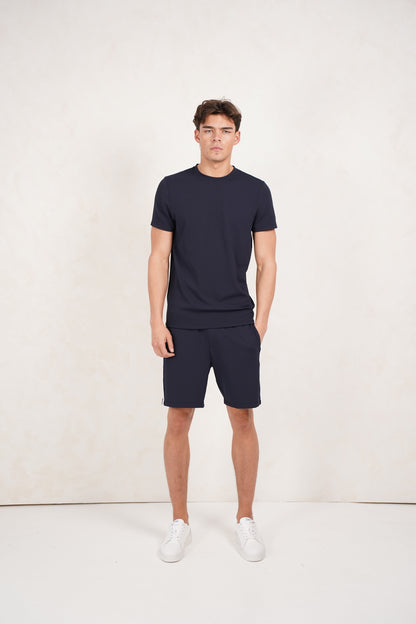 Capo Textured T-Shirt - Navy