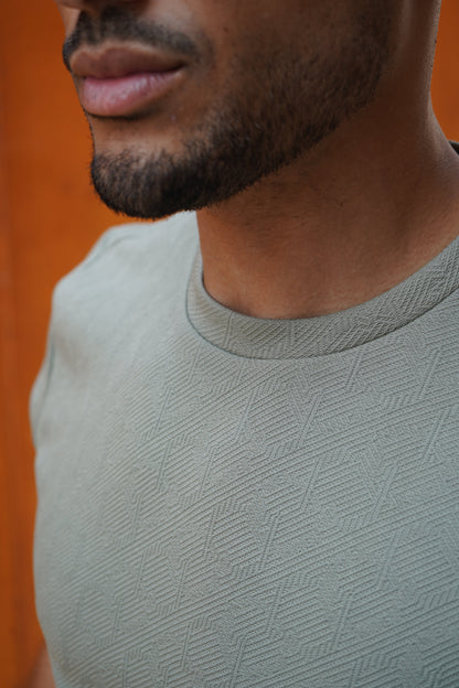 Capo Aztec Revere T-Shirt - Sage