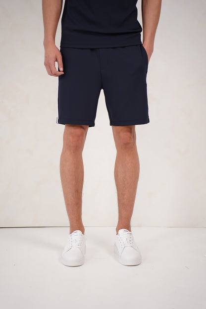 Capo Textured Tape Shorts - Navy