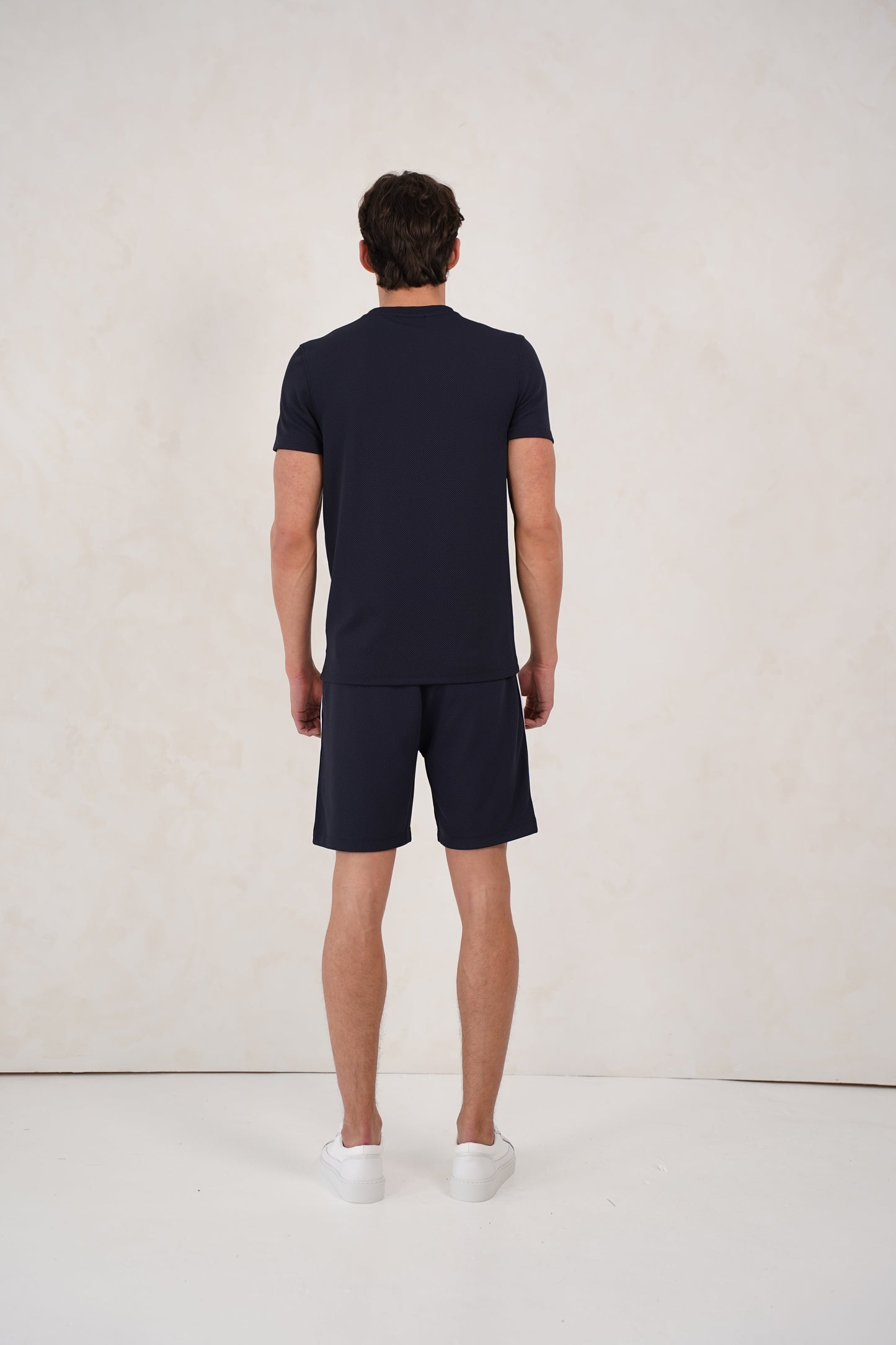 Capo Textured Tape Shorts - Navy