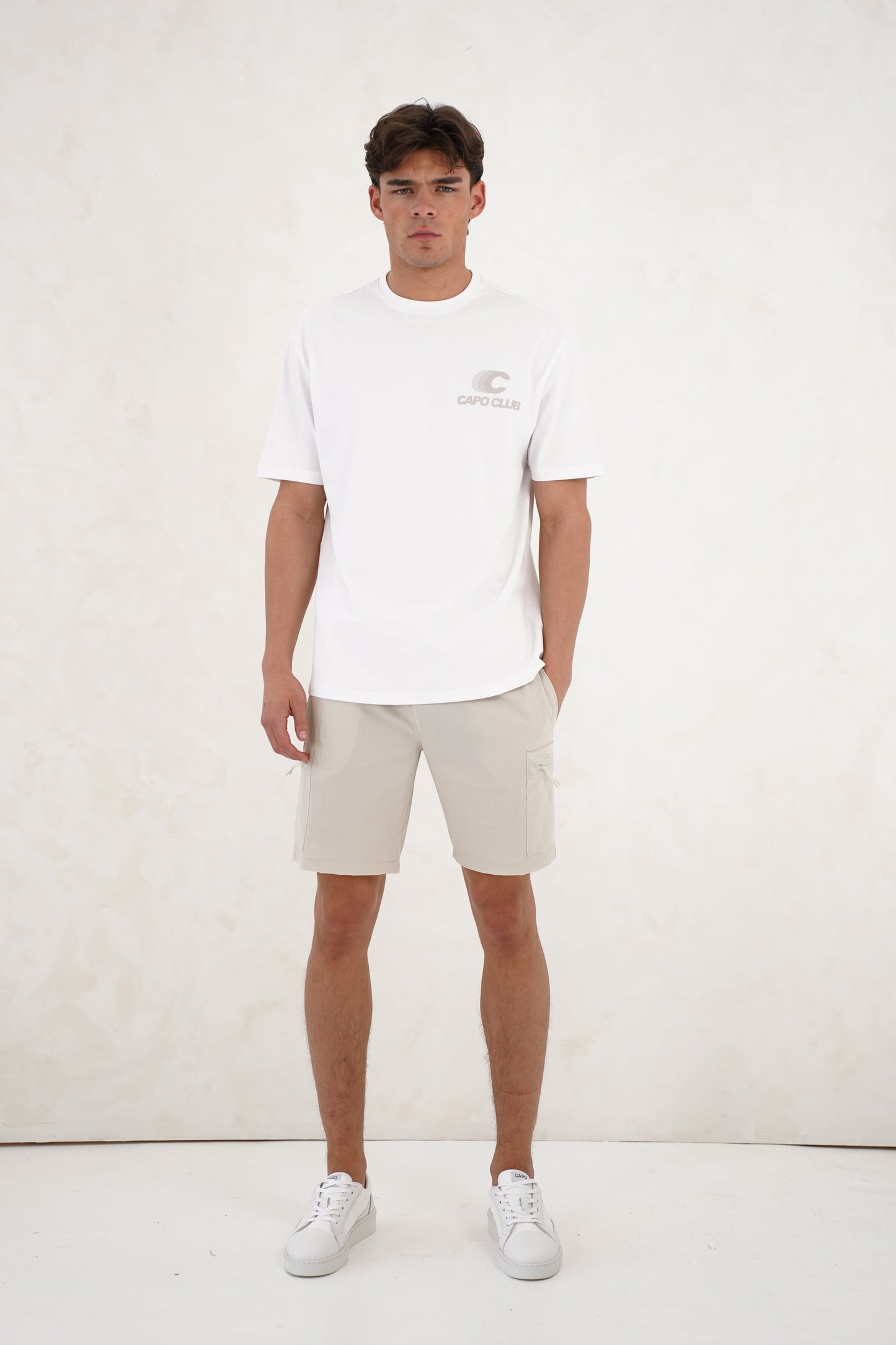 Capo Club Speed T-Shirt - White/Mushroom