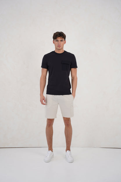 Capo Cargo Pocket T-Shirt - Black