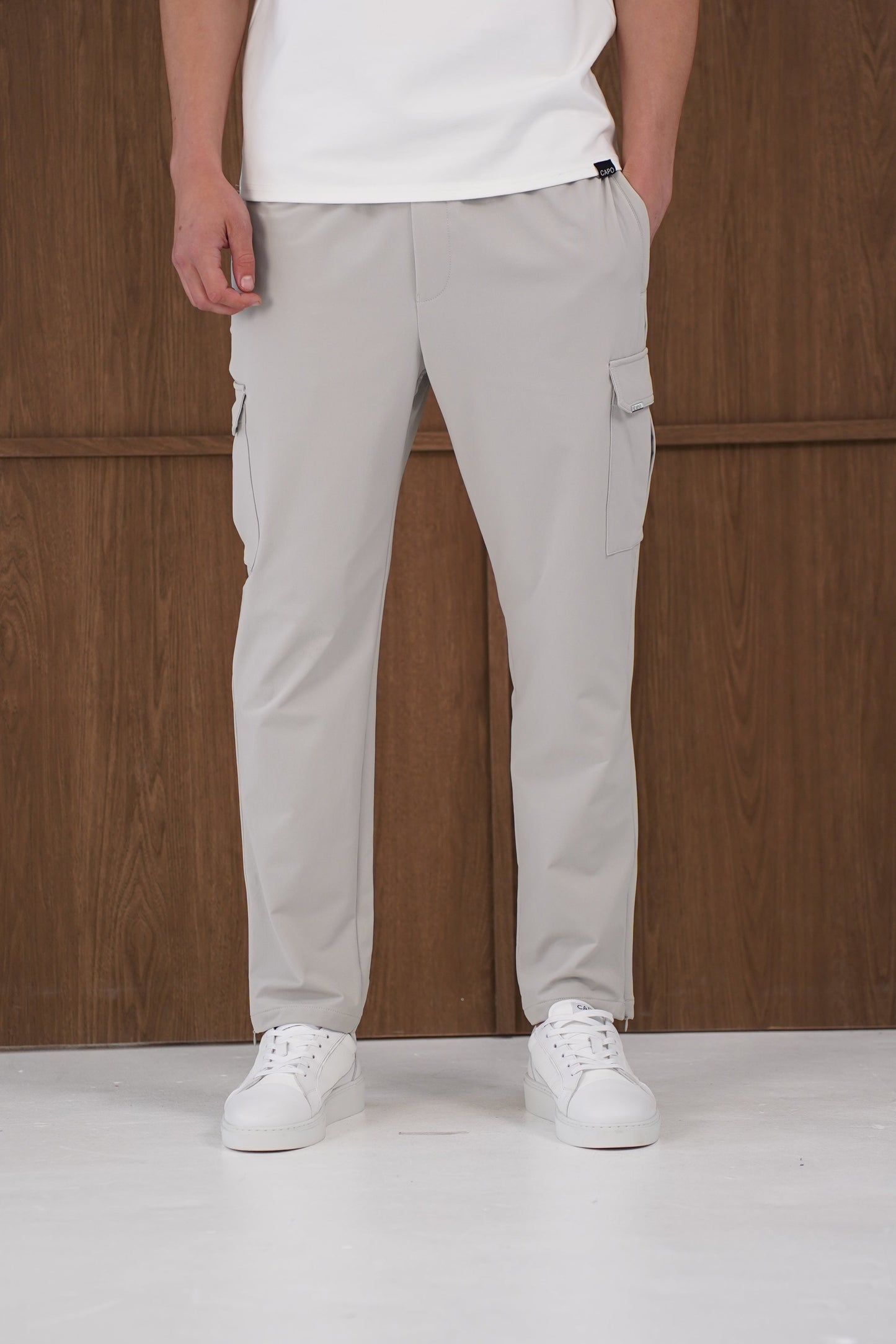 Capo Utility Regular Cargo Pants - Light Grey