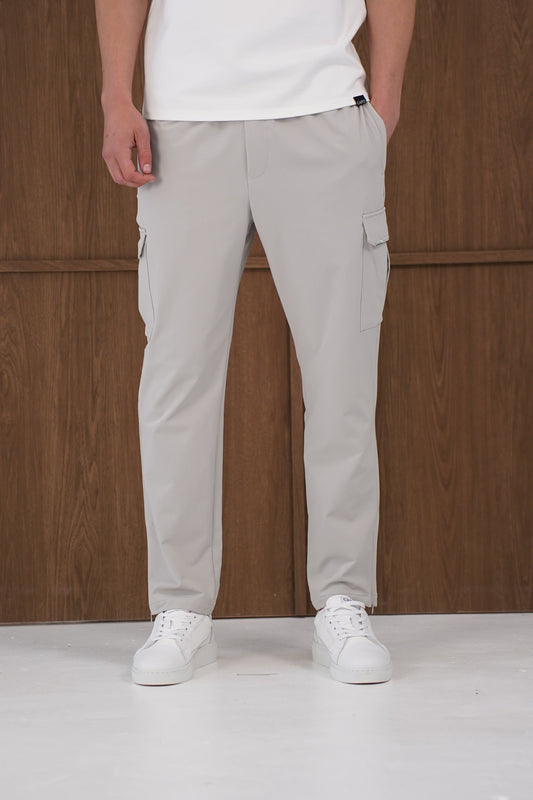 Capo Utility Regular Cargo Pants - Light Grey