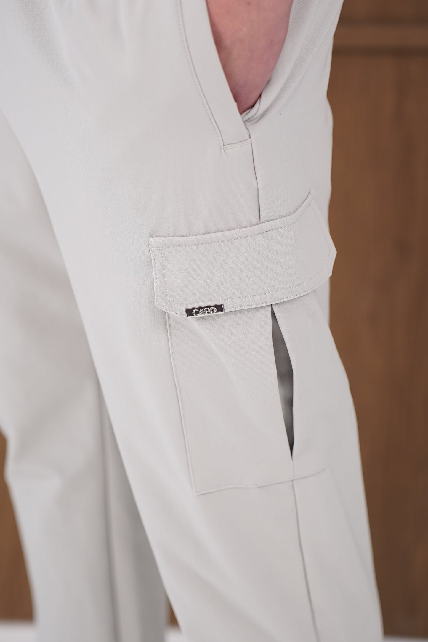 Capo Utility Regular Cargo Pants - Light Grey