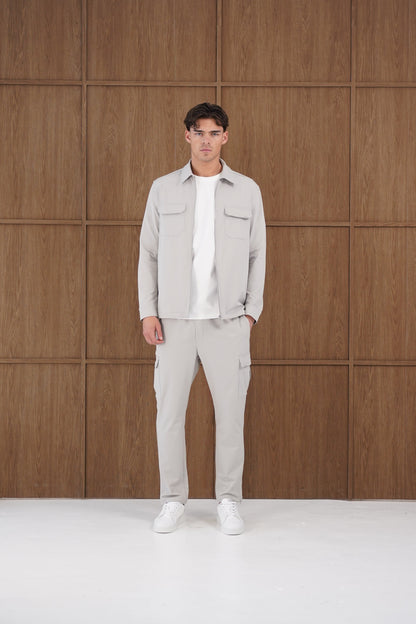 Capo Utility Overshirt - Light Grey