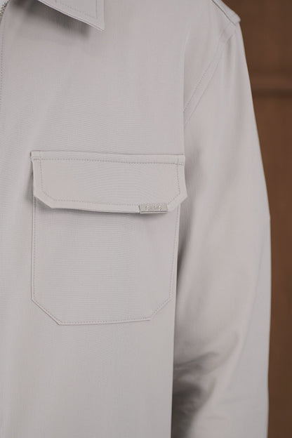 Capo Utility Overshirt - Light Grey