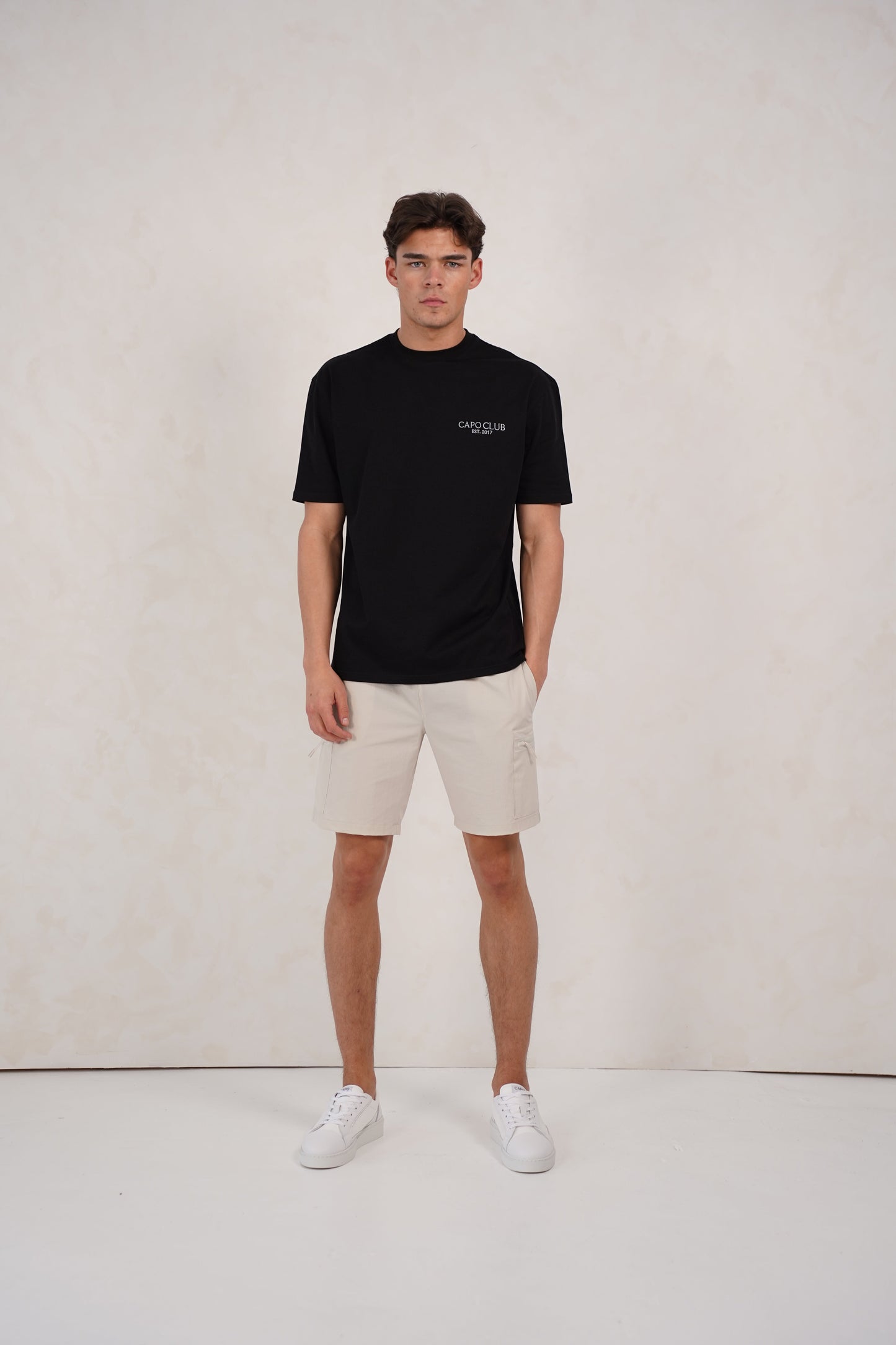 Capo Boat Scene Printed T-Shirt - Black