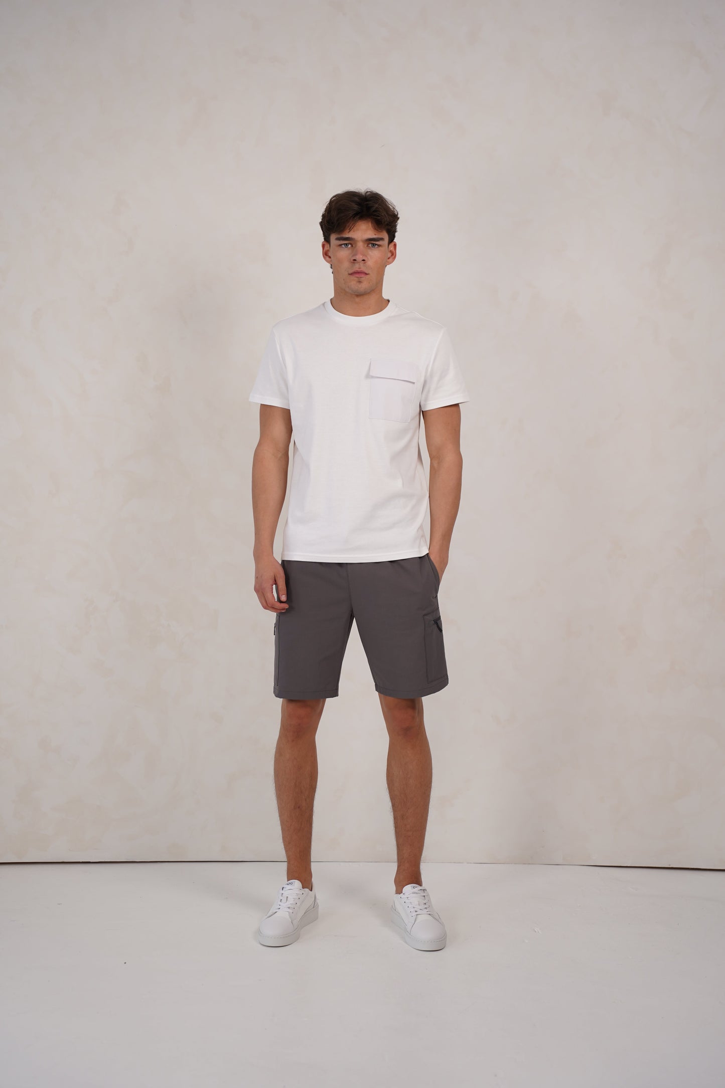 Capo Cargo Pocket T-Shirt - White