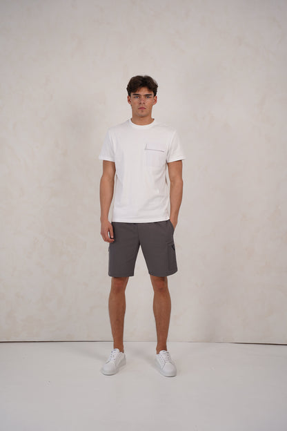 Capo Cargo Pocket T-Shirt - White