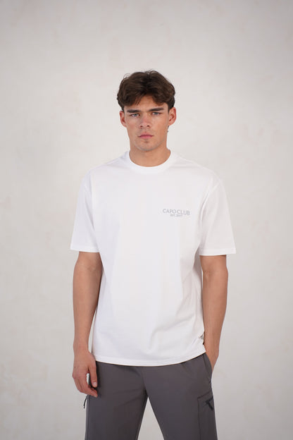 Capo Boat Scene Printed T-Shirt - White