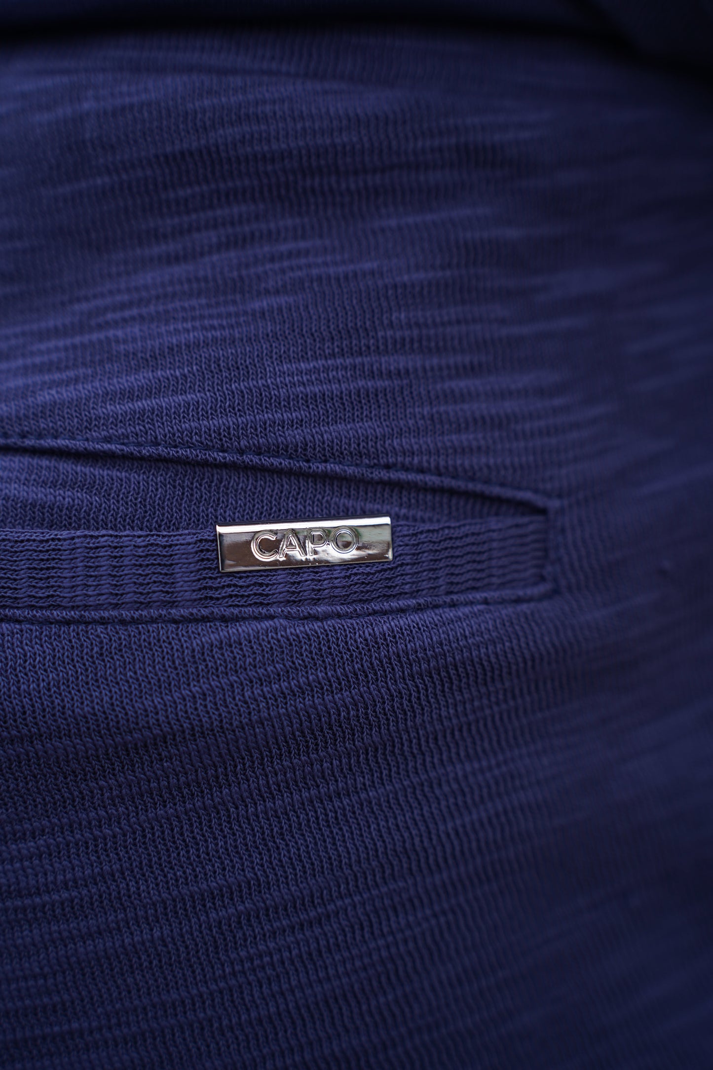 Capo Jersey Slub Shorts - Navy