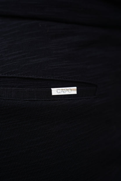 Capo Jersey Slub Shorts - Black