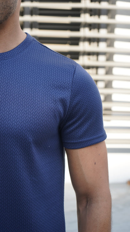 Capo TEXTURED BEAD T-Shirt - Navy