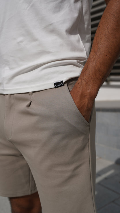 Capo Interlock Shorts - Oatmeal