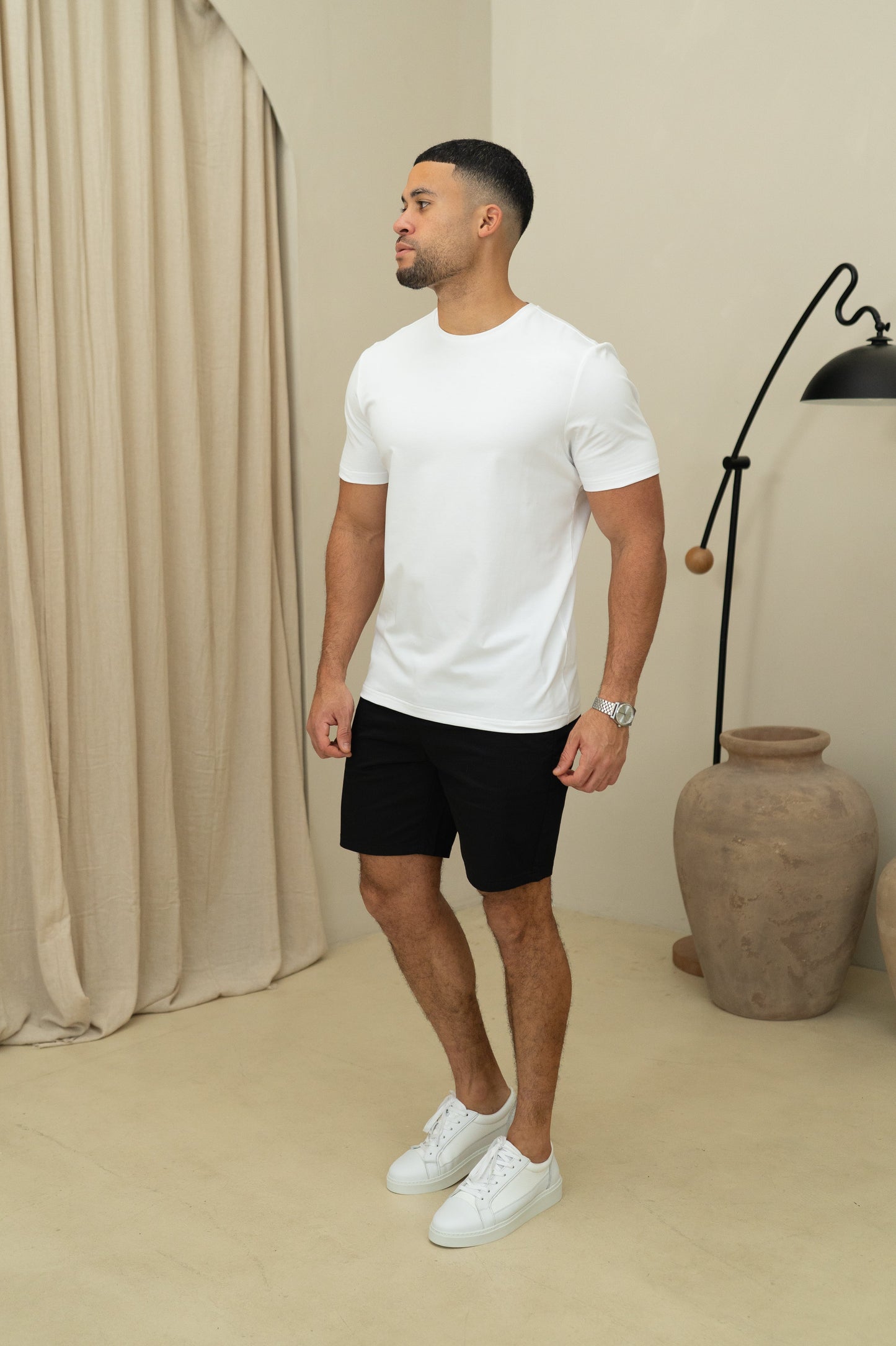 Capo Crew Neck Every Day Cotton T-Shirt - White